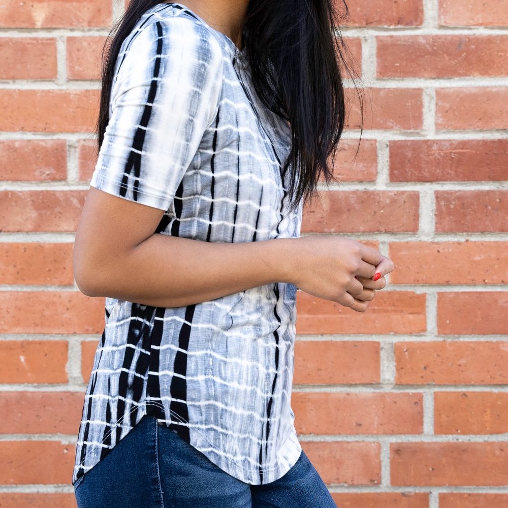 PLUS Black Tie Dye Tee